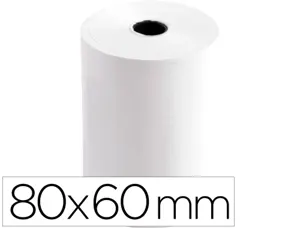 Bobine thermique q-connect 80mm largeur x 60mm diametre  70gr pour tpe sans bisphenol  a — Non classé