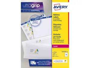 Etiquette expedition avery impression laser 99,1x57mm    coloris blanc pochette 150    unites — Non classé