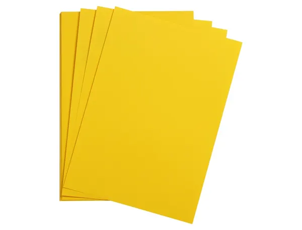 Feuille papier clairefontaine maya 270g 500x700mm coloris   jaune soleil paquet 25 unites — Non classé