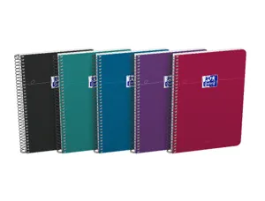 Cahier oxford smart spirale 4 trous 155x215mm 160 pages     optik paper 5x5 coloris       pastel assortis lot 20 unites —…