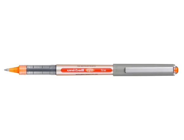Roller uniball eye plastique recycle encre liquide         ecriture moyenne pointe metal coloris orange — Non classé