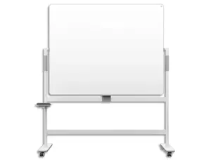 Tableau nobo blanc mobile 360 degres surface magnetique 4   roulettes 1500x1200mm — Non classé