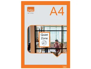 Porte-affiche nobo magnetique autocollant a4 cadre coloris  orange — Non classé