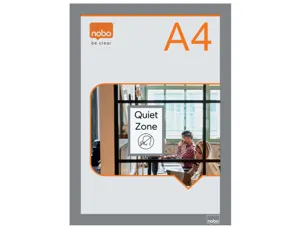 Porte-affiche nobo magnetique autocollant a4 cadre coloris  gris — Non classé