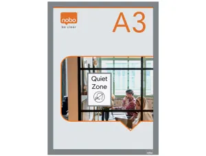 Porte-affiche nobo magnetique autocollant a3 cadre coloris  gris — Non classé