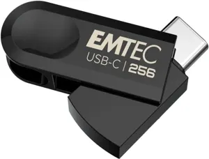 Cle usb emtec 3.2 type-c single c280 256gb coloris     noir — Non classé