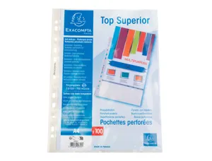 EXACOMPTA Pochette perforée qualité supérieure, A4, PP — Chemises & pochettes transparentes