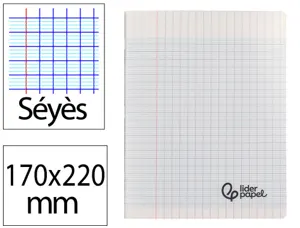 Cahier piqure liderpapel couverture pp 170x220mm 96p   seyes incolore — Non classé