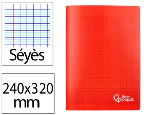 Cahier piqure liderpapel couverture pp 240x320mm 48p   seyes coloris rouge — Non classé