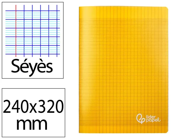 Cahier piqure liderpapel couverture pp 240x320mm 48p   seyes coloris jaune — Non classé