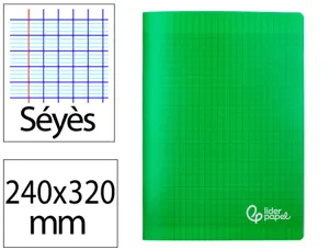 Cahier piqure liderpapel couverture pp 240x320mm 48p   seyes coloris vert — Non classé