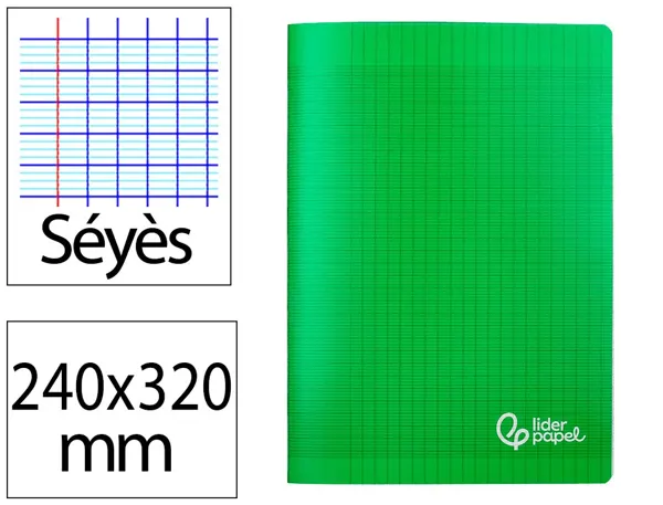 Cahier piqure liderpapel couverture pp 240x320mm 96p   seyes coloris vert — Non classé
