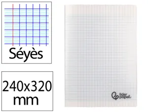 Cahier piqure liderpapel couverture pp 240x320mm 96p   seyes incolore — Non classé
