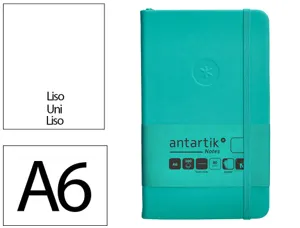 Carnet fermeture elastique antartik notes couverture rigide a6 papier uni ivoire 100 feuilles 80gr fsc turquoise — Non classé
