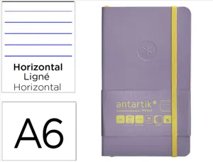 Carnet fermeture elastique jaune antartik notes couverture souple a6 ligne 100 feuilles 80gr fsc coloris lilas — Non classé