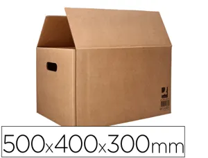 Caisse americaine q-connect fond automatique et poignees  carton cannelure 5mm          500x400x300mm coloris kraft — Non…