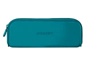 Fourre-tout antartik rectangulaire 1 compartiment  en silicone modele prisma     185x50x75mm coloris turquoise — Non classé