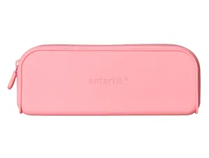 Fourre-tout antartik rectangulaire 1 compartiment  en silicone modele prisma     185x50x75mm coloris rose — Non classé