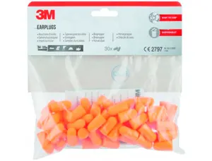 Bouchons d'oreille 3m anti-bruit 37 db kit 30       paires coloris orange — Non classé