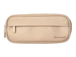 Fourre-tout liderpapel rectangulaire coins arrondis  1 compartiment avec poche     avant 21x9cm coloris beige — Non classé