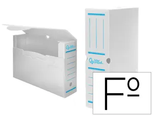Boite a archives liderpapel polypropylene ondule dos      100mm 360x100x260mm coloris   blanc — Non classé