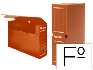 Boite a archives liderpapel polypropylene ondule dos      100mm 360x100x260mm coloris   marron — Non classé