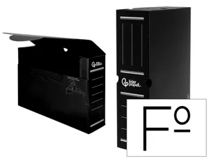 Boite a archives liderpapel polypropylene ondule dos      100mm 360x100x260mm coloris   noir — Non classé