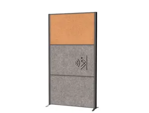 Cloison maul connecto 180x100cm fixe 2 modules      acoustiques gris fonce + 1    module tableau en liege — Non classé