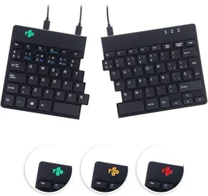 Clavier ergonomique r-go split break filaire coloris   noir — Non classé