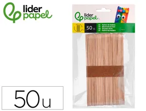 Batonnets liderpapel bois dim. 15x1,8cm coloris naturel sachet 50 unites — Non classé