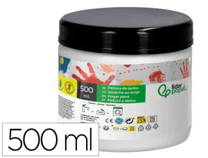 Peinture au doigt liderpapel flacon 500 ml coloris blanc — Non classé