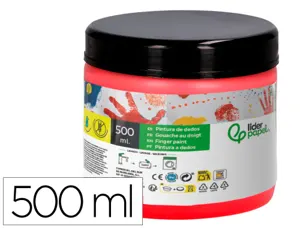 Peinture au doigt liderpapel flacon 500 ml coloris rouge — Non classé