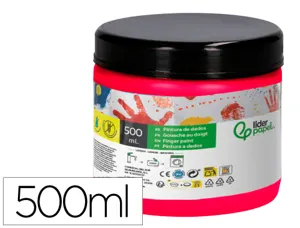 Peinture au doigt liderpapel flacon 500 ml coloris rose — Non classé