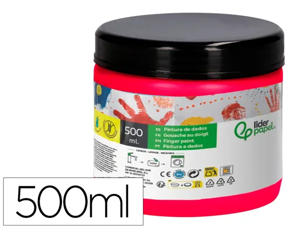 Peinture au doigt liderpapel flacon 500 ml coloris rose — Non classé