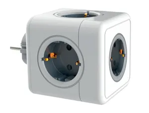 Multiprise q-connect power cube 5 en 1 connexion directe prise murale 5 prises courant 75x75x112 mm — Non classé