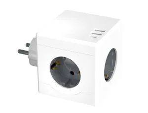 Multiprise q-connect power cube  6 en 1 connexion        directe murale 3 prises       courant 2 ports usb 1 port — Non…