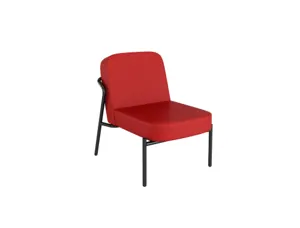 Fauteuil paperflow medso modele rond taille s          simili-cuir coloris rouge — Non classé
