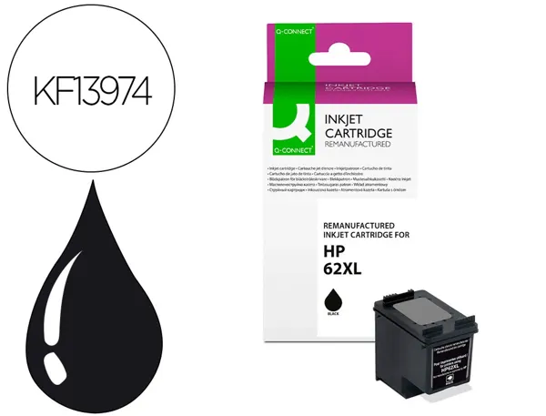 Cartouche d'encre compatible q-connect hp 62xl 600 p noir — Non classé