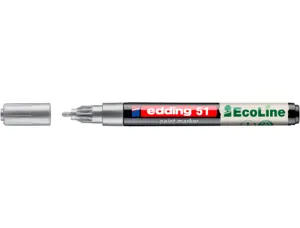 Marqueur edding 51 ecoline peinture base eau pointe      ogive 1/2mm coloris argent — Non classé