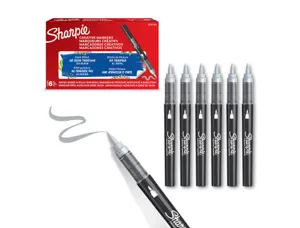 Marqueur sharpie creatif pointe pinceau trait min      1,2mm encre acrylique coloris gris — Non classé