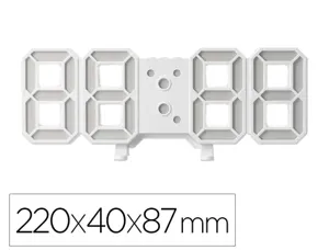 Horloge murale q-connect numerique avec temperature 3  alarmes et controle sonore    dimensions 220x40x87mm — Non classé