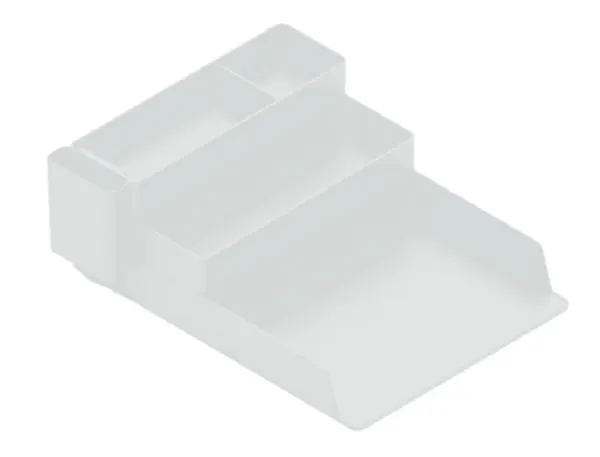 Bac rangement q-connect plastique 4 compartiments     coloris transparent — Non classé
