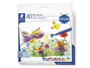 Feutre coloriage staedtler triplus color 323 encre dry   safe corps triangulaire trait 1mm coloris assortis etui 40 — Non…