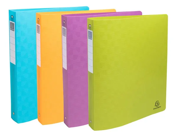 Classeur exacompta pop'nco 2 anneaux 30mm pp a4+ 32x26,8cm capacite 270 feuilles coloris assortis — Non classé