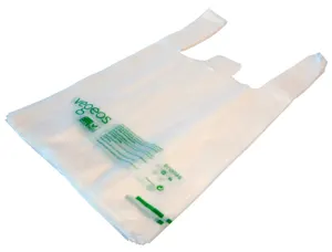 Sac dechets compostable alfapac bretelles 13 microns  7l resistance 1,5kg 380x450mm coloris naturel 1500 unites — Non classé