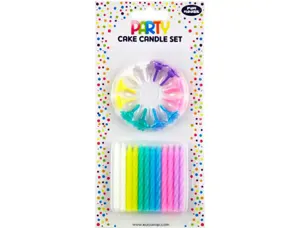 Bougie anniversaire eurowrap coloris pastelel assortis     blister 24 unites + 12        supports — Non classé