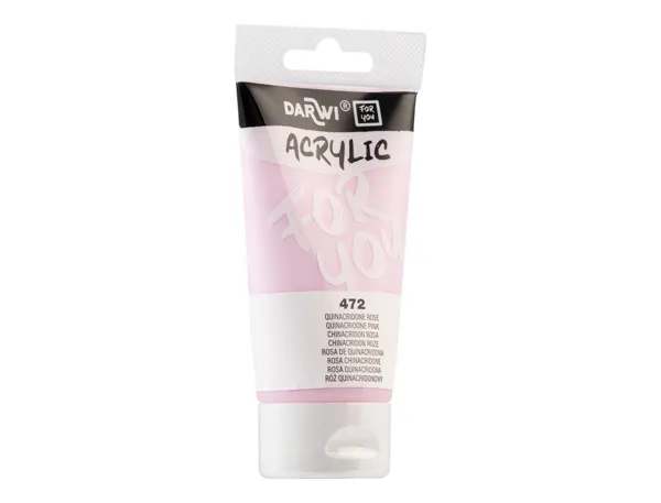 Peinture darwi for you acrylic tube 75ml coloris     rose quinacridone — Non classé