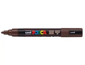 Marqueur posca pc5m peinture base eau inodore tout support pointe moyenne trait          1,8-2,5mm coloris marron — Non…
