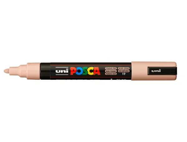 Marqueur posca pc5m peinture base eau inodore tout support pointe moyenne trait          1,8-2,5mm coloris rose poudre —…