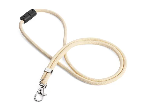 Cordon textile durable recycle fermeture securite 46cm coloris beige — Non classé